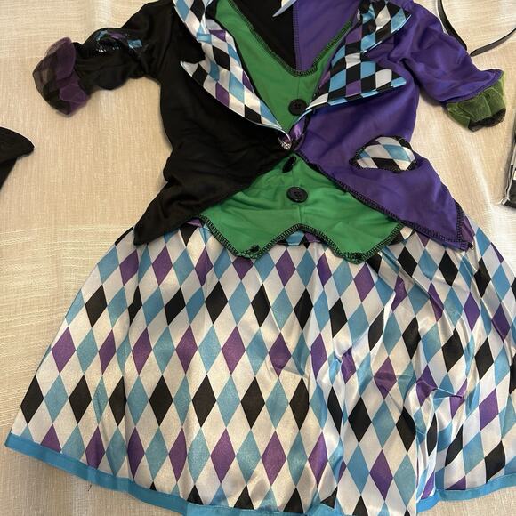 Mad Hatter Costume Size Child Medium 8-10 Halloween Kids Dress Up Party - Picture 6 of 11